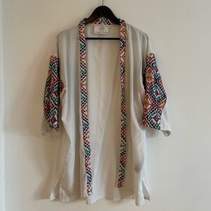 White Shawl with embroidery